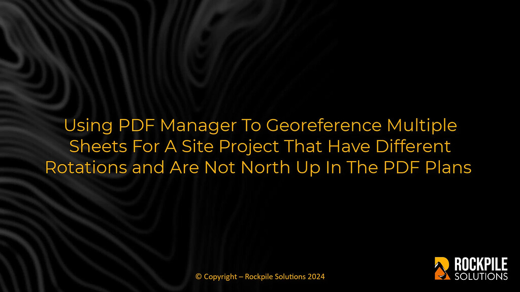 Rotated Plan Method PDF Manager - Working With Rotated Site Plan Sheets - PDF Manager ...