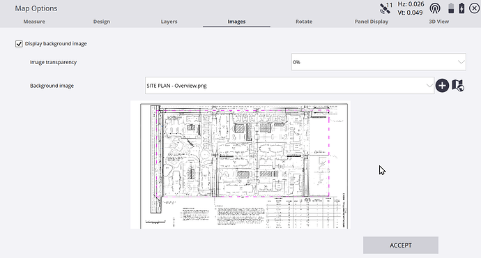 Siteworks - Background Map Selection - 1